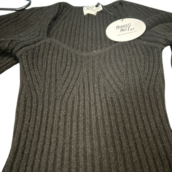 Princess Polly NWT Soft Sweater Knit Bohemia Black Romper, Size S/M‎ - Picture 3 of 7